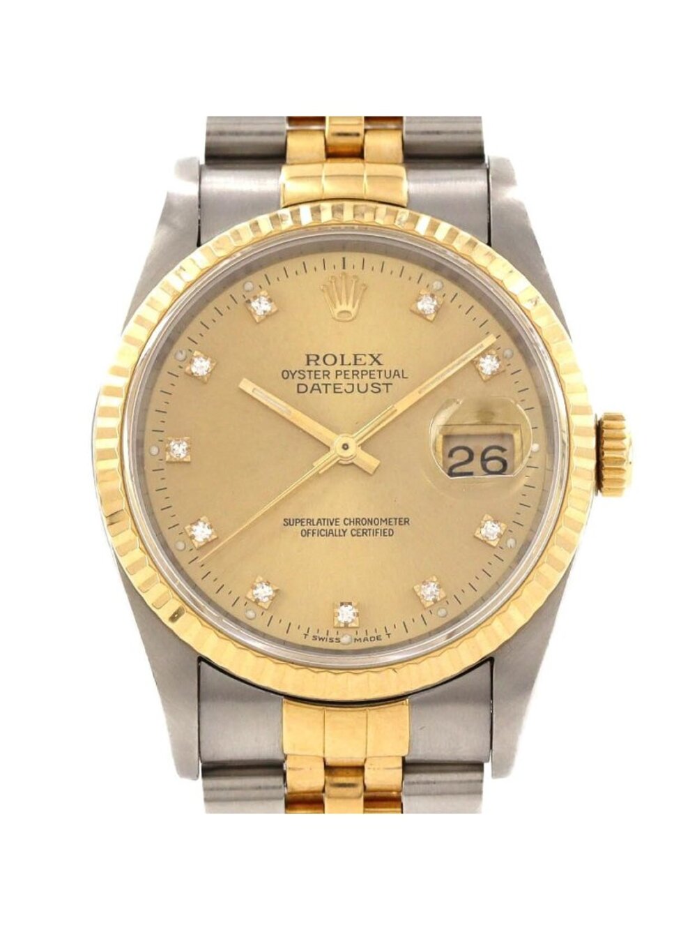 Rolex Datejust Stainless Steel Yellow Gold Automatic Watch